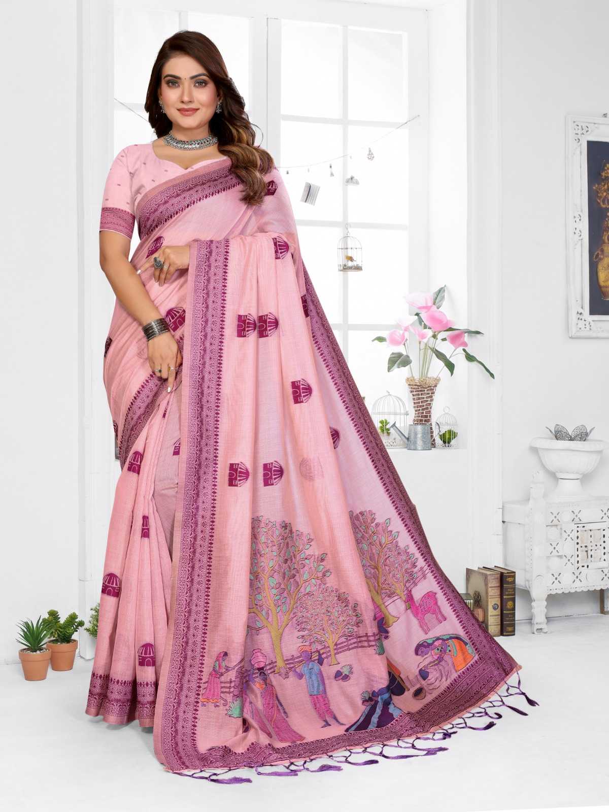 YNF Wholesale Cotton Jacquard Saree KESH753 Purva | Surat Manufacturer