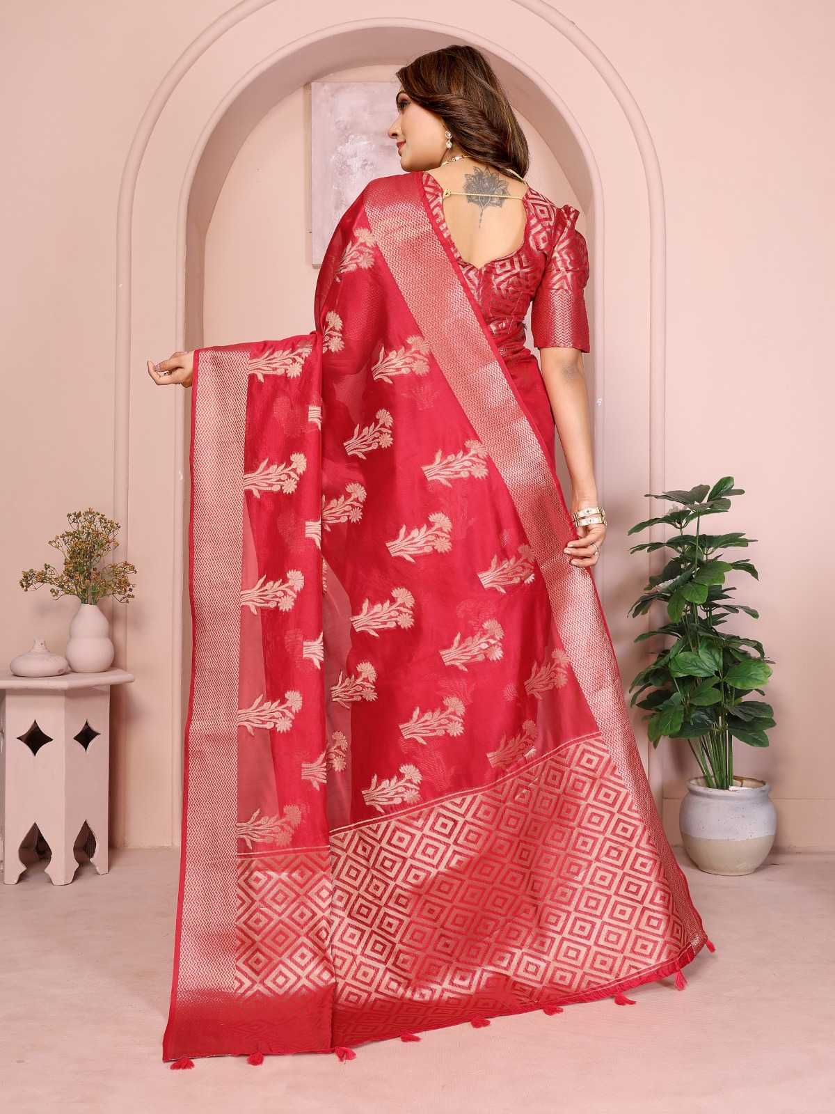 YNF Wholesale Organza Silk Organza Sarees  | Surat Manufacturer