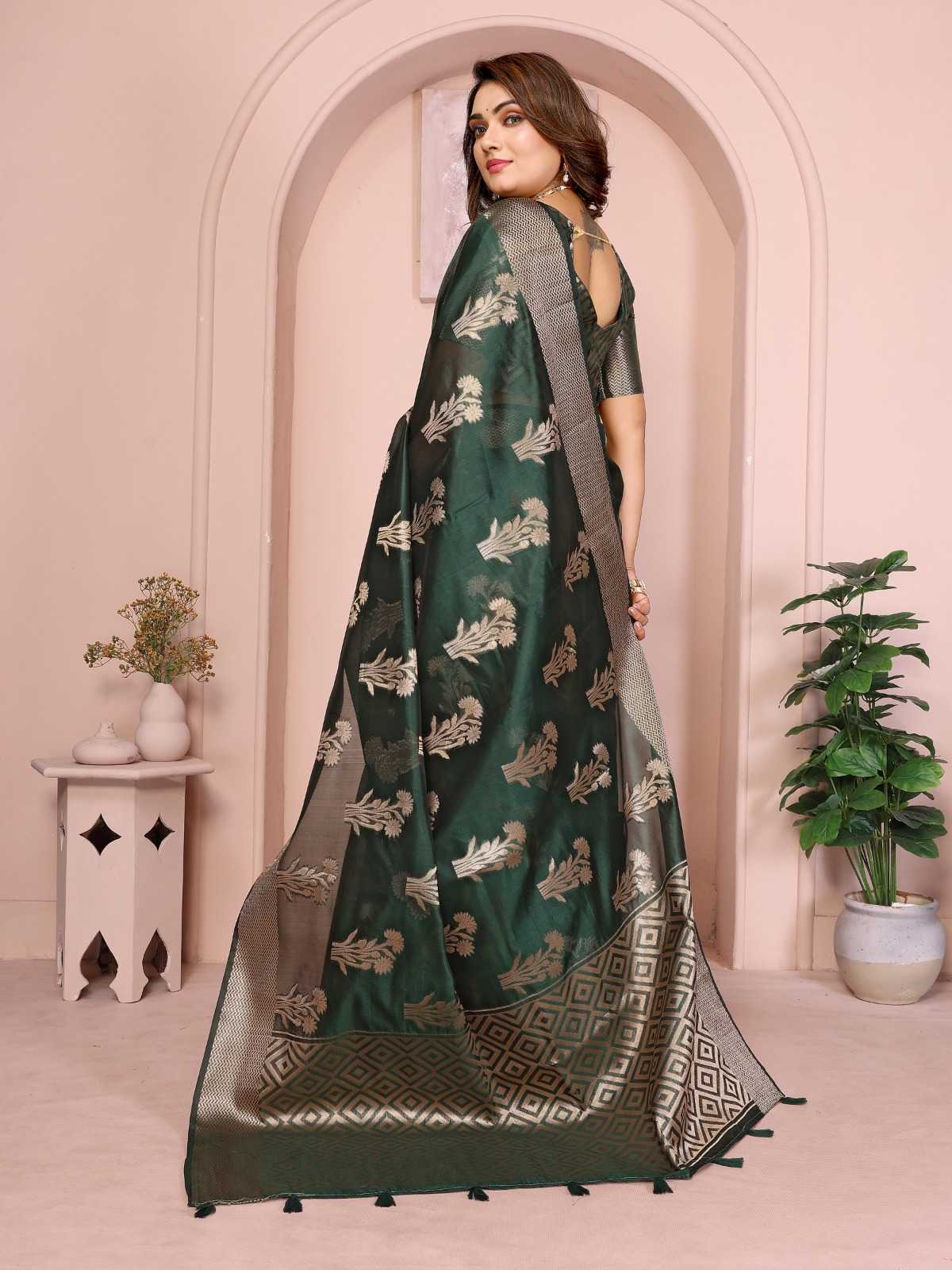 YNF Wholesale Organza Silk Organza Sarees  | Surat Manufacturer