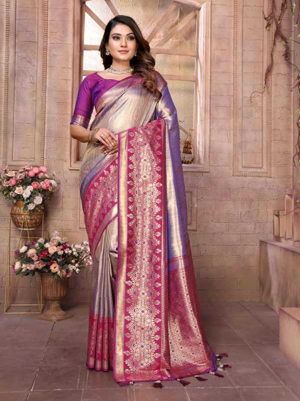 YNF Wholesale Tissue Silk Designer Sarees  | Surat Manufacturer