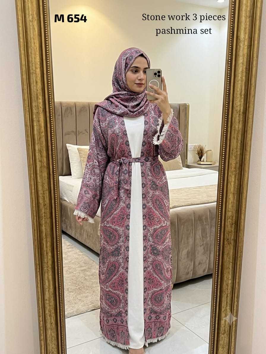 YNF Wholesale Pure Pashmina Abaya | Surat Manufacturer