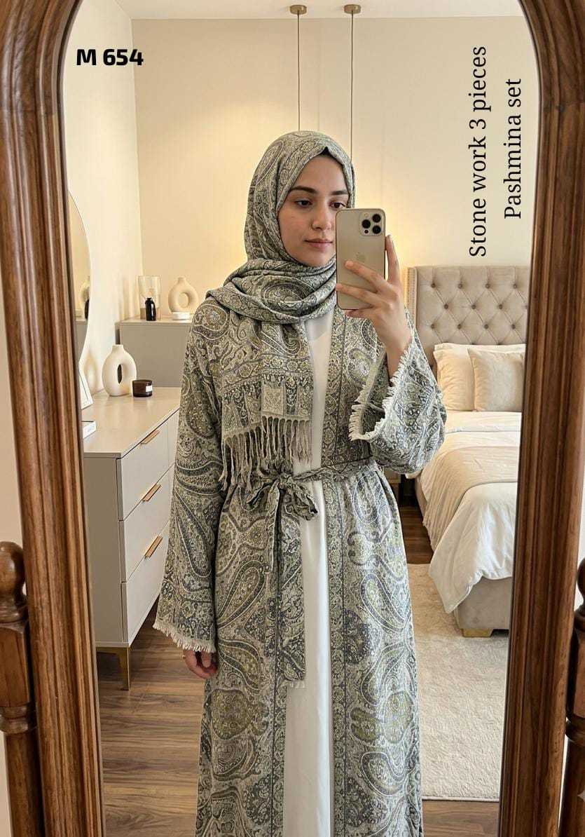 YNF Wholesale Pure Pashmina Abaya | Surat Manufacturer