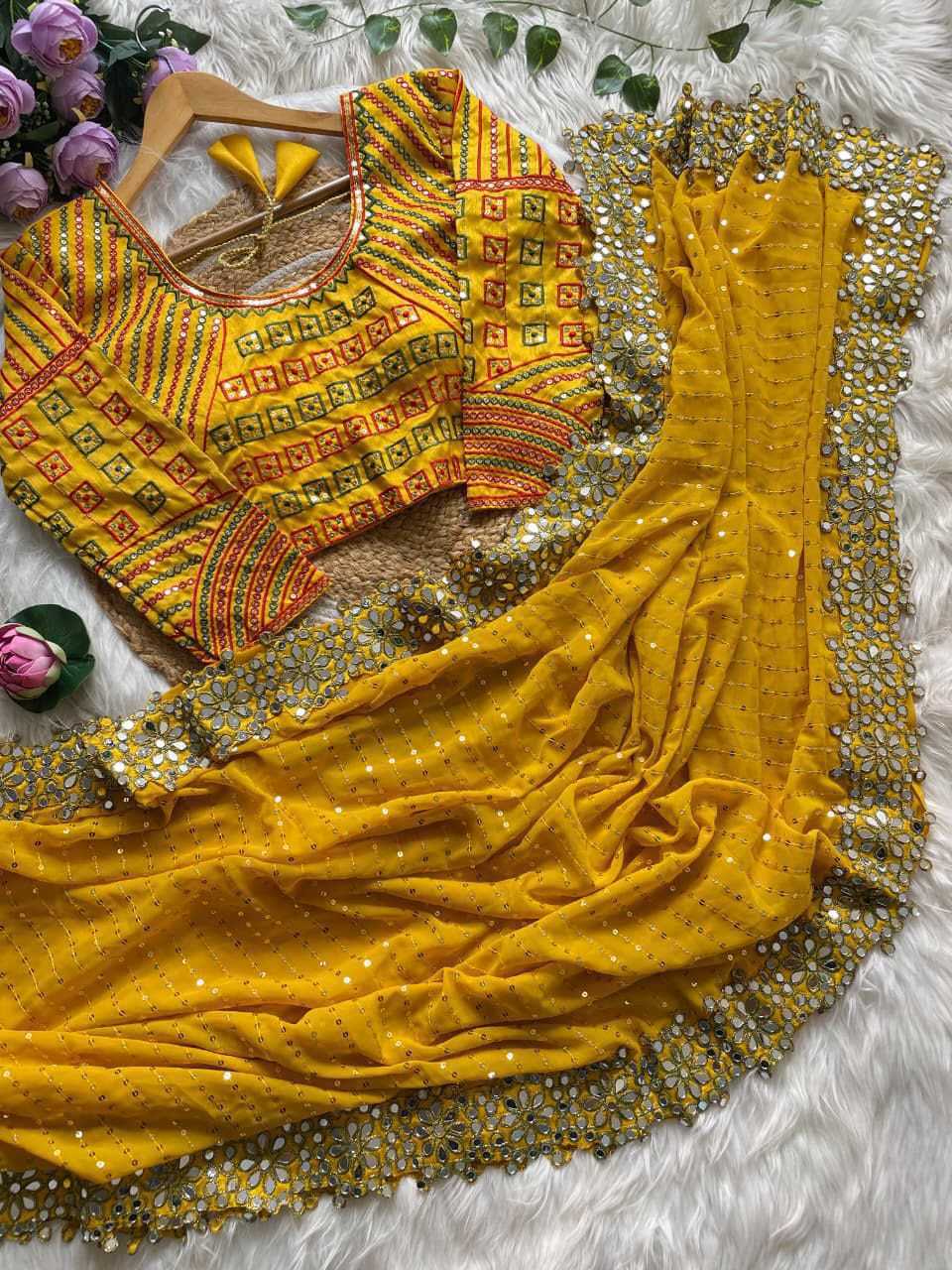 YNF Wholesale Georgette Georgette Sarees RIN134 YASHVI | Surat Manufacturer