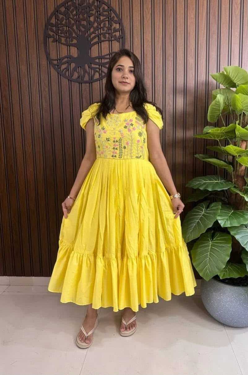 YNF Wholesale Cotton Fancy Gowns  | Surat Manufacturer