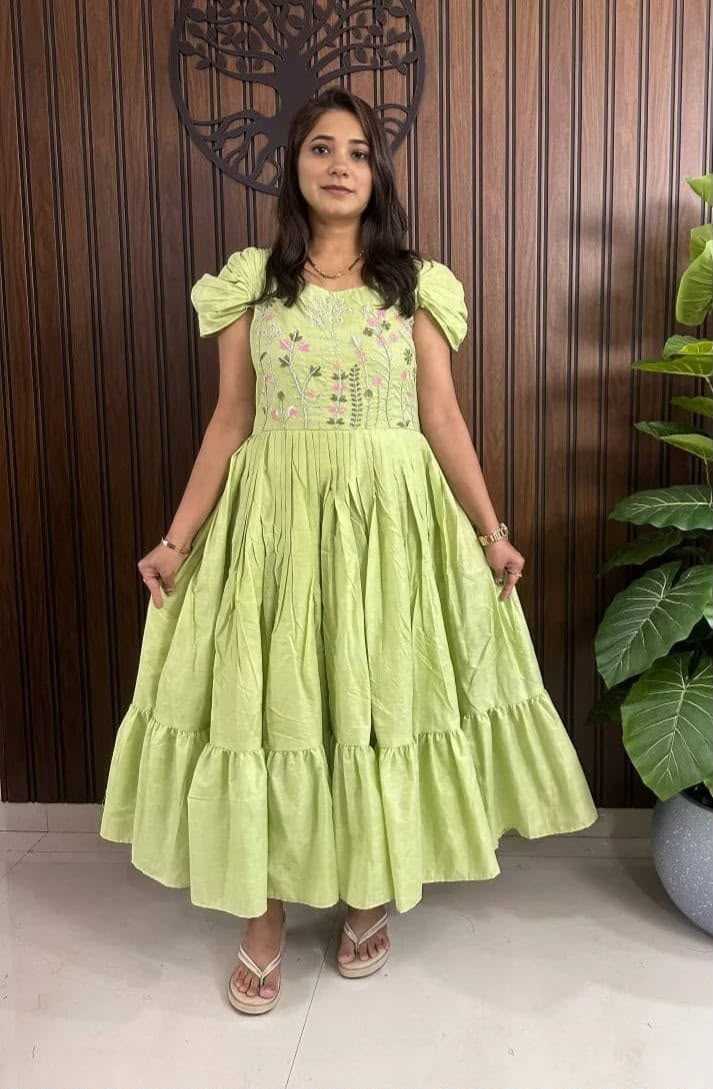 YNF Wholesale Cotton Fancy Gowns  | Surat Manufacturer