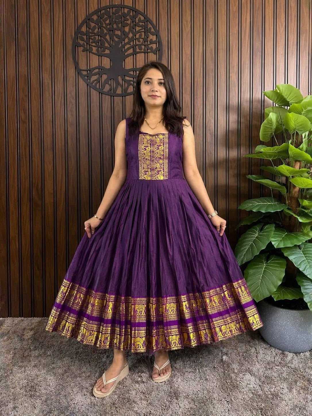 YNF Wholesale Soft Cotton Silk Fancy Gowns  | Surat Manufacturer