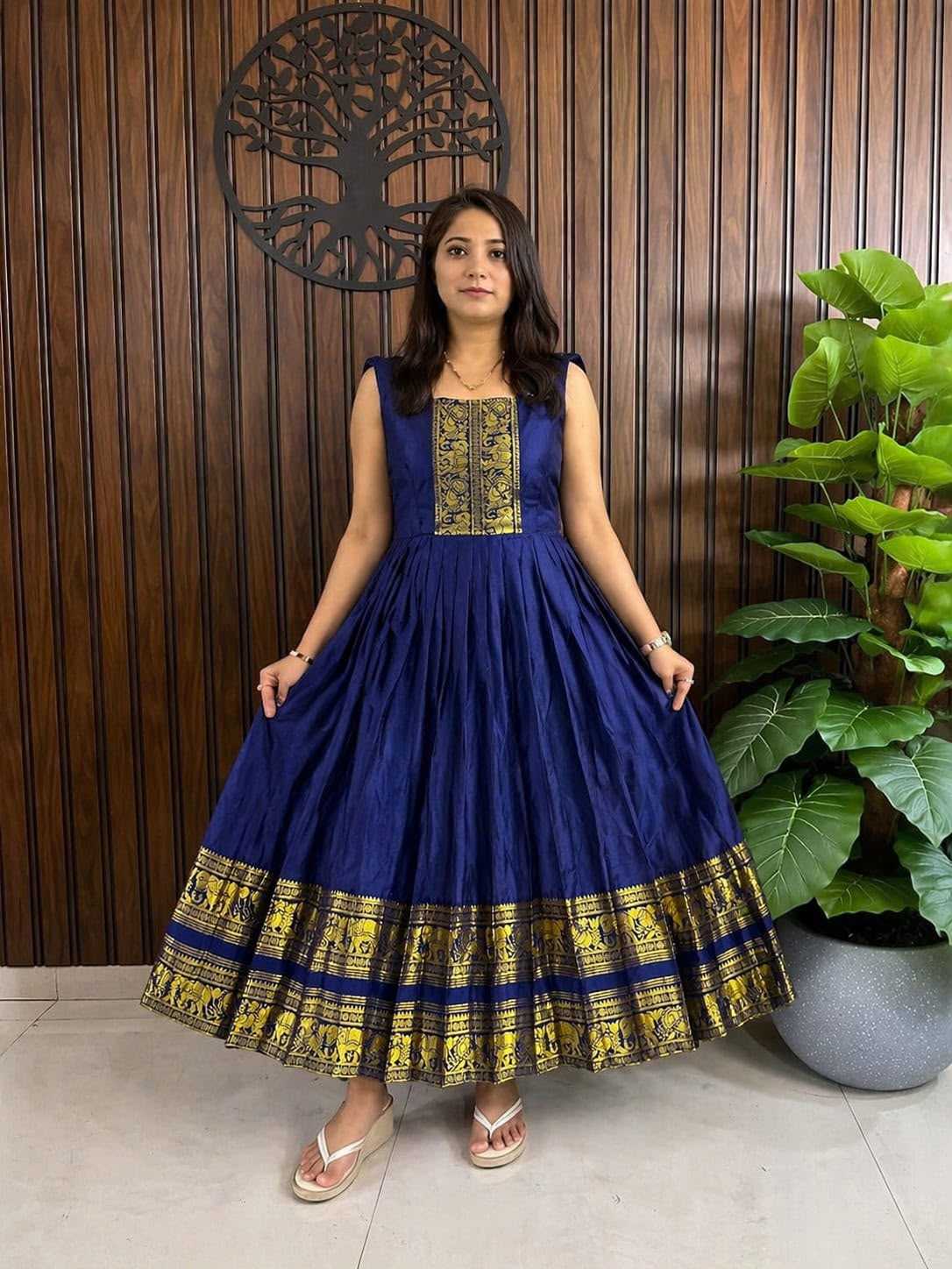 YNF Wholesale Soft Cotton Silk Fancy Gowns  | Surat Manufacturer