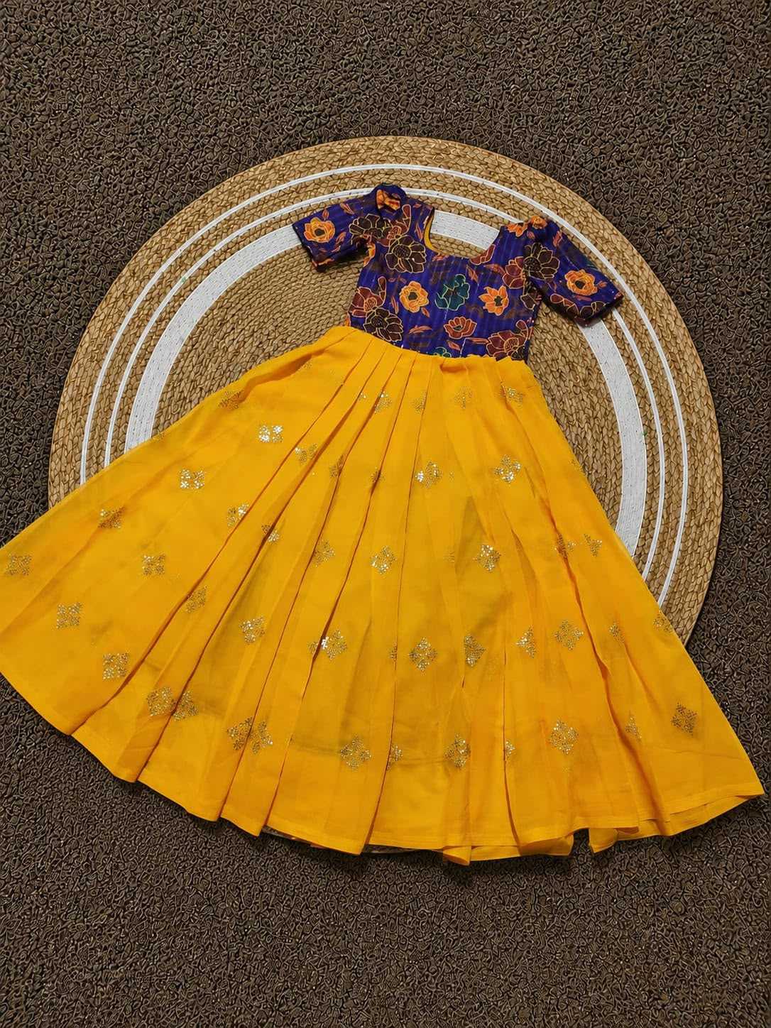 YNF Wholesale Pure Silk Mother Daughter Matching Gowns  | Surat Manufacturer