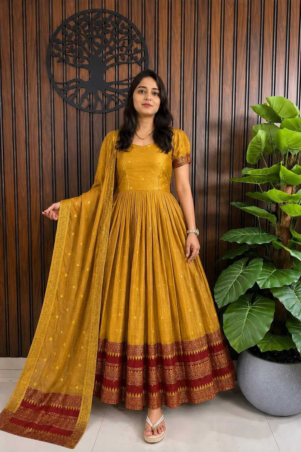 YNF Wholesale Soft Cotton Silk Party Gowns  | Surat Manufacturer