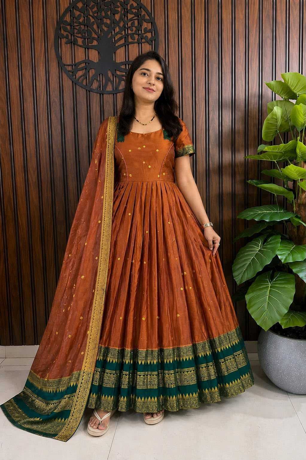 YNF Wholesale Soft Cotton Silk Party Gowns  | Surat Manufacturer