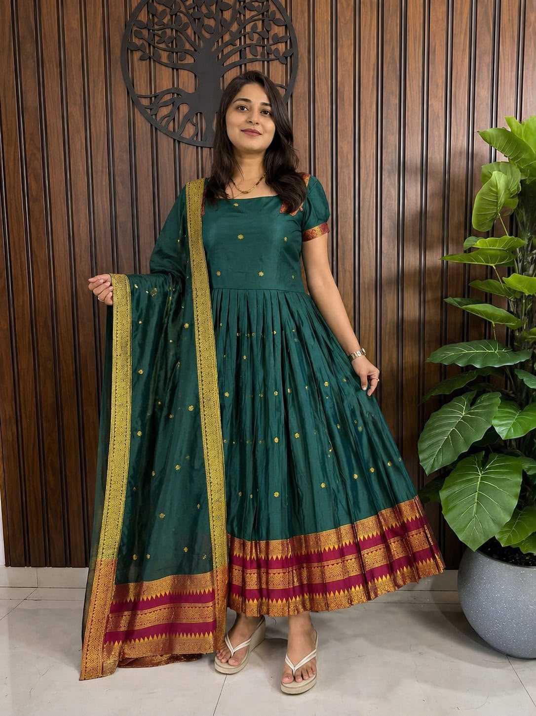 YNF Wholesale Soft Cotton Silk Party Gowns  | Surat Manufacturer