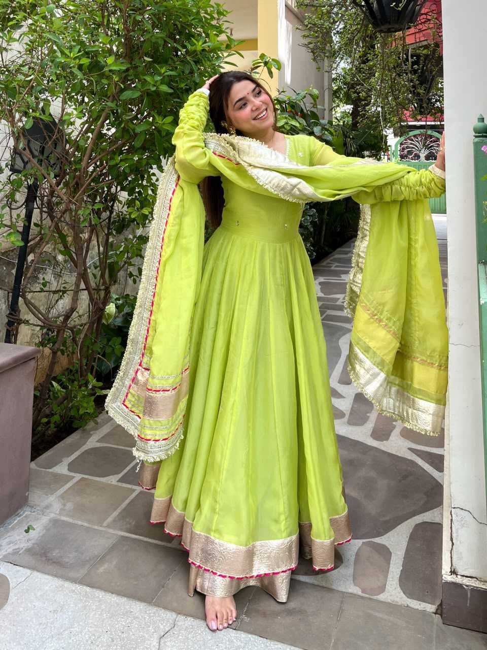 YNF Wholesale Tabby Silk Organza Mirror Work Lehenga RIN162 6048 | Surat Manufacturer