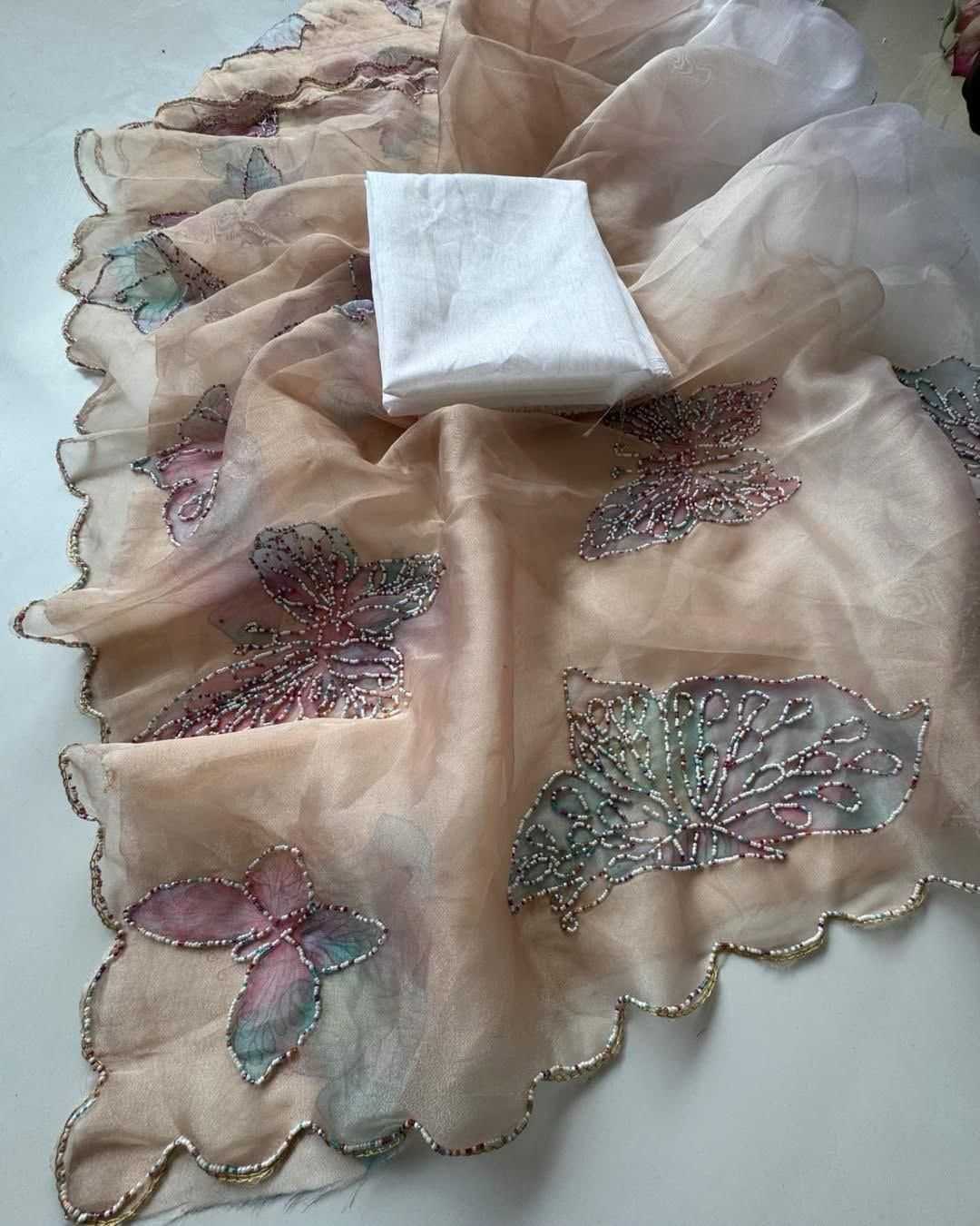 YNF Wholesale Organza Organza Sarees  | Surat Manufacturer