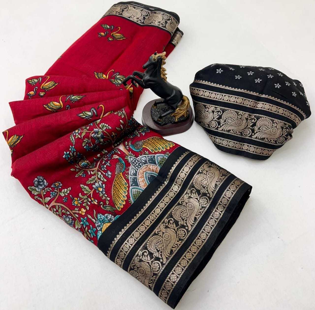 YNF Wholesale Viscose Kalamkari Sarees  | Surat Manufacturer