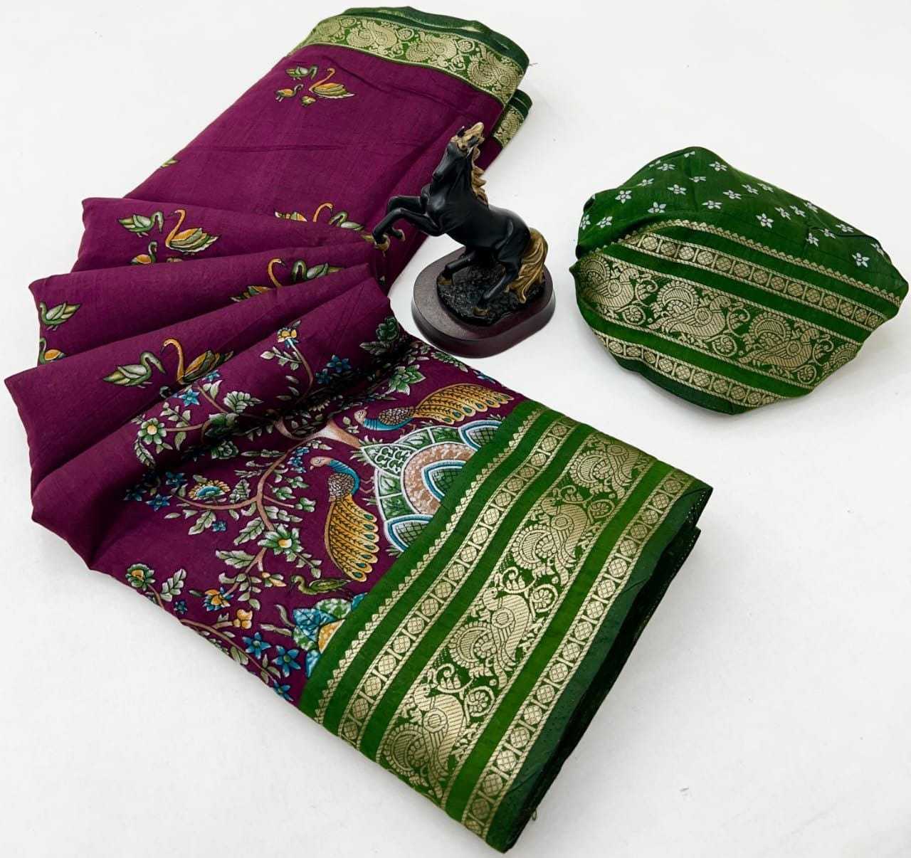 YNF Wholesale Viscose Kalamkari Sarees  | Surat Manufacturer