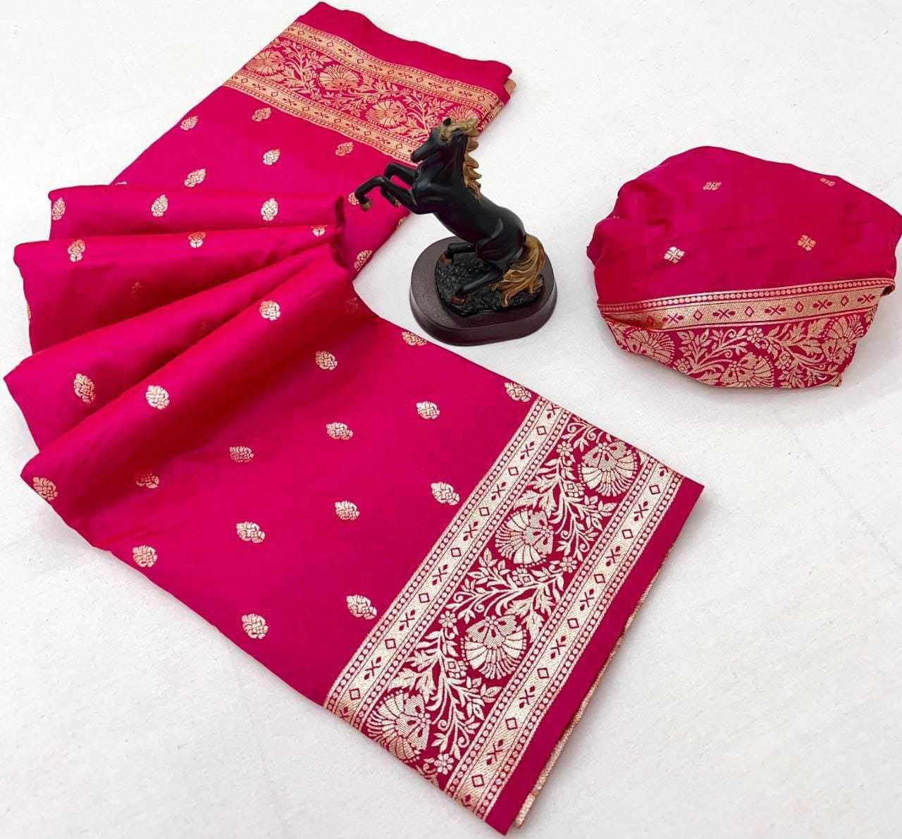 YNF Wholesale Banarasi Soft Silk Zari Border Sarees  | Surat Manufacturer