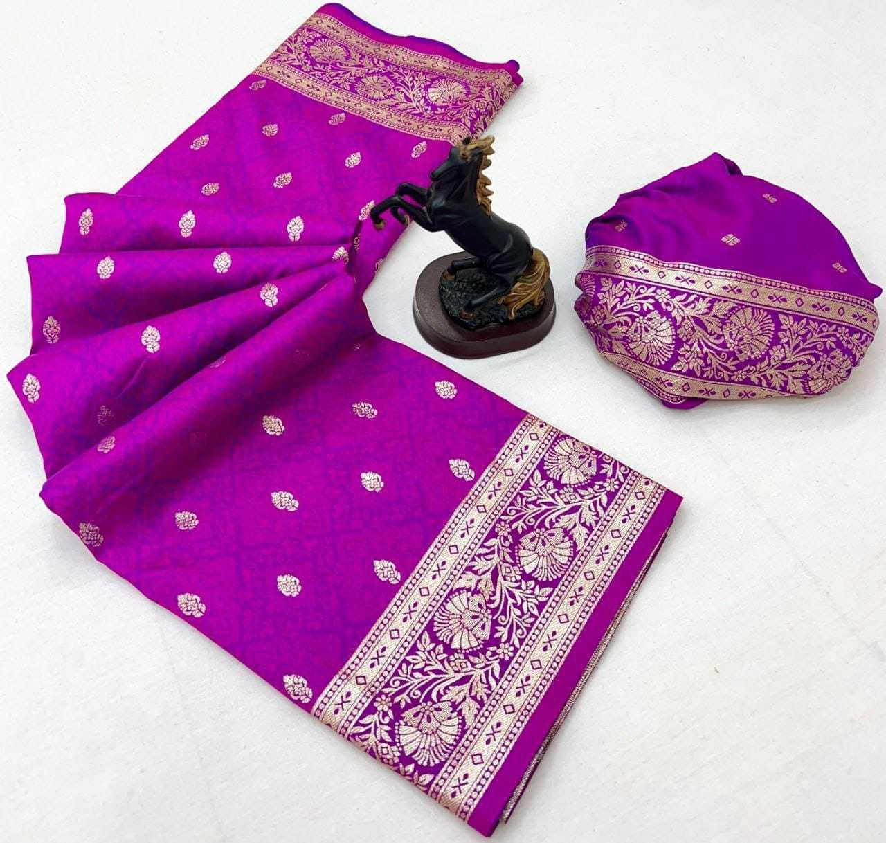 YNF Wholesale Banarasi Soft Silk Zari Border Sarees  | Surat Manufacturer