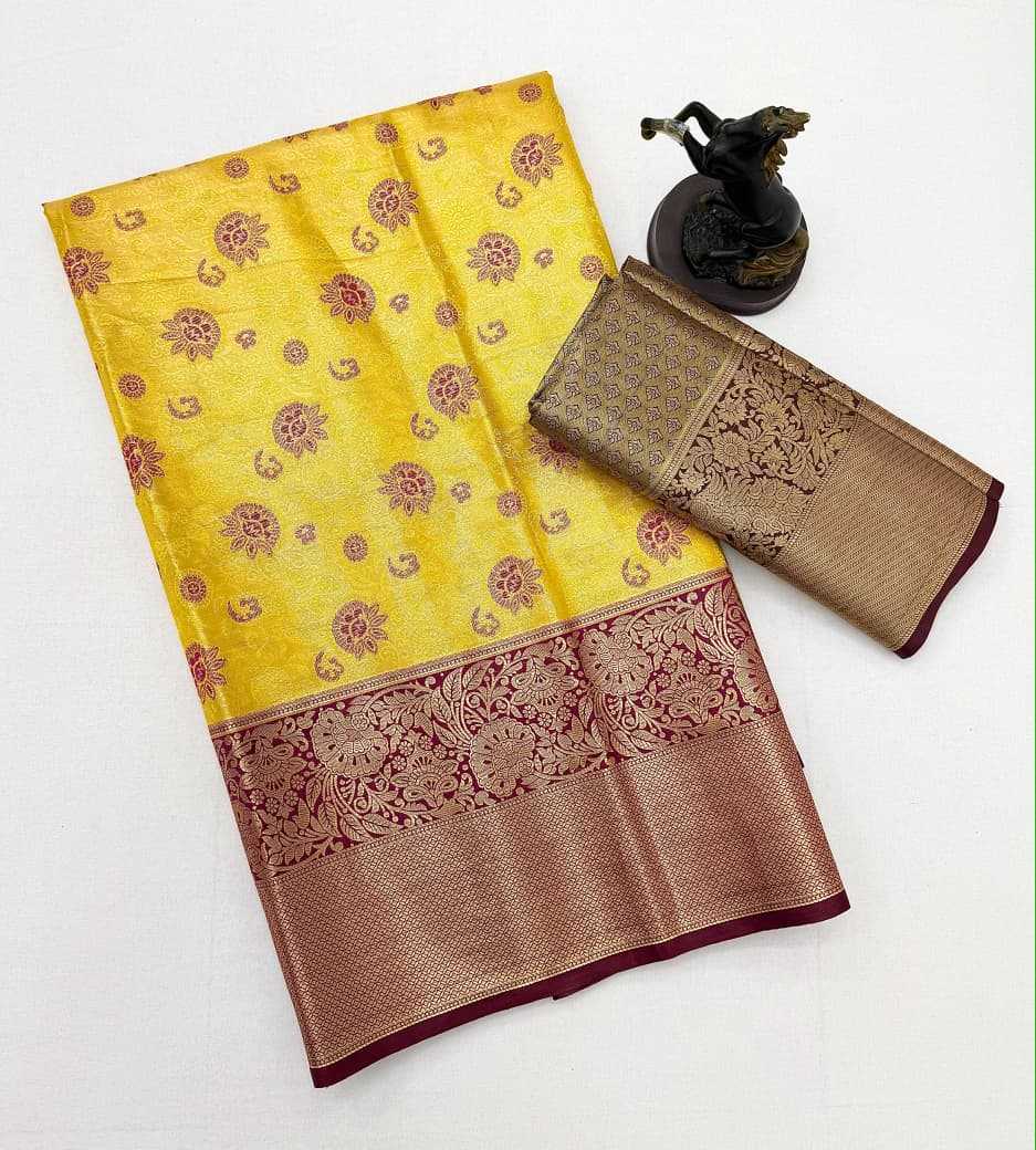 YNF Wholesale Kanjivaram Silk Tissue Silk Saree RIN211 Pushpa-Vol-3 | Surat Manufacturer