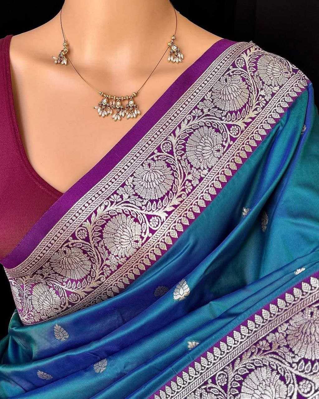 YNF Wholesale Banarasi Soft Silk Zari Border Sarees RIN211 Theja-Vol-1 | Surat Manufacturer