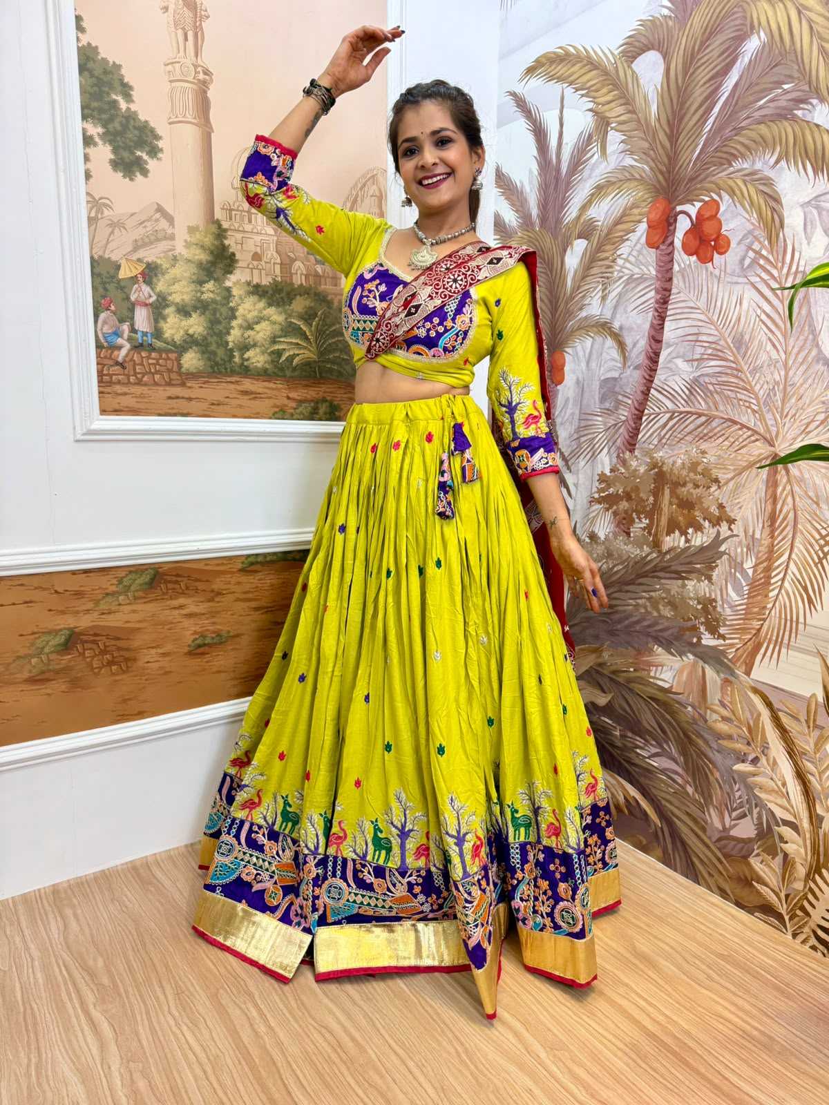 YNF Wholesale Rayon Embroidered Lehenga  | Surat Manufacturer
