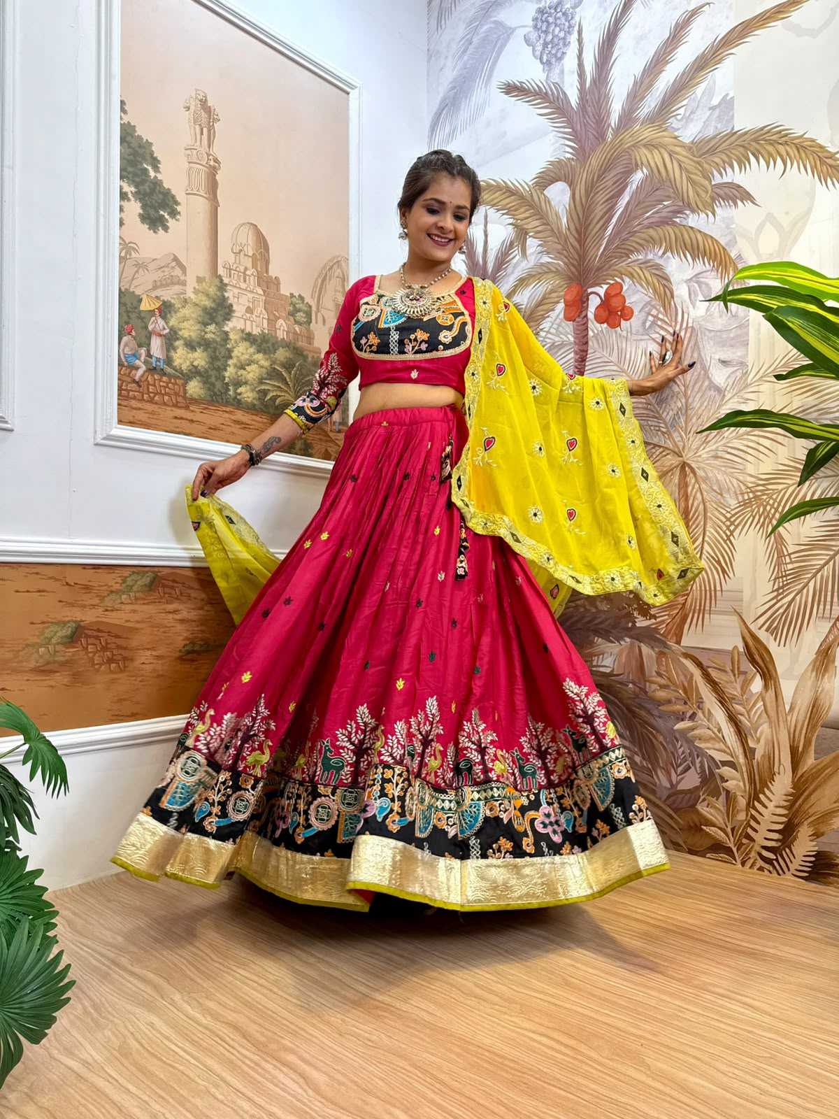 YNF Wholesale Rayon Embroidered Lehenga  | Surat Manufacturer