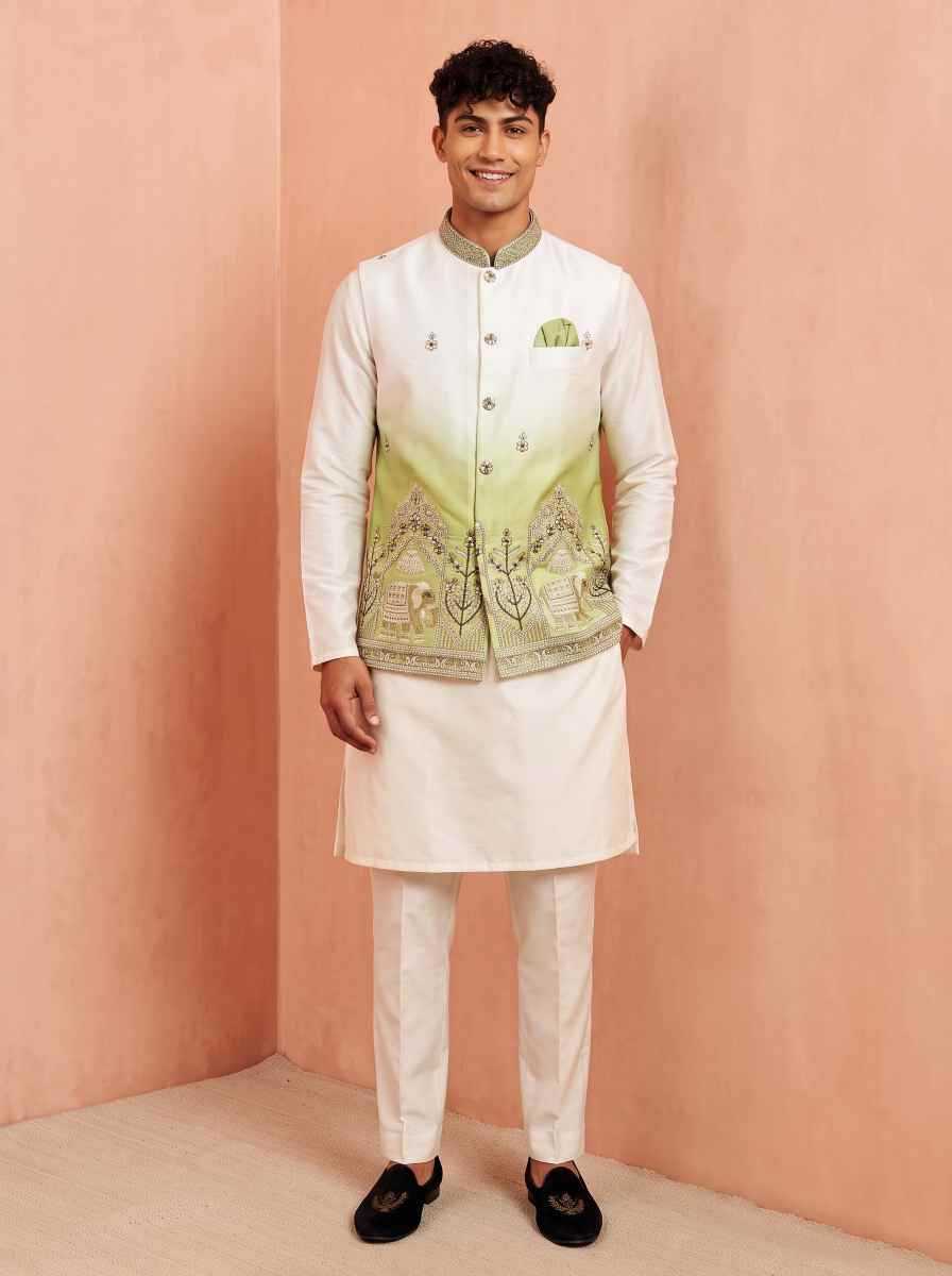 YNF Wholesale Banarasi Soft Silk Mens Kurta Pyjama  | Surat Manufacturer