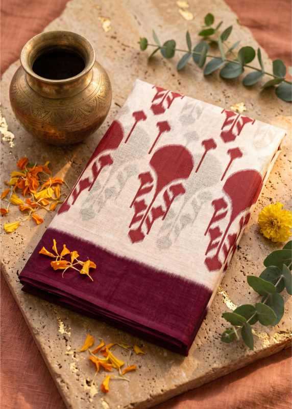 YNF Wholesale Cotton Cutwork Saree RIN229 Lad | Surat Manufacturer