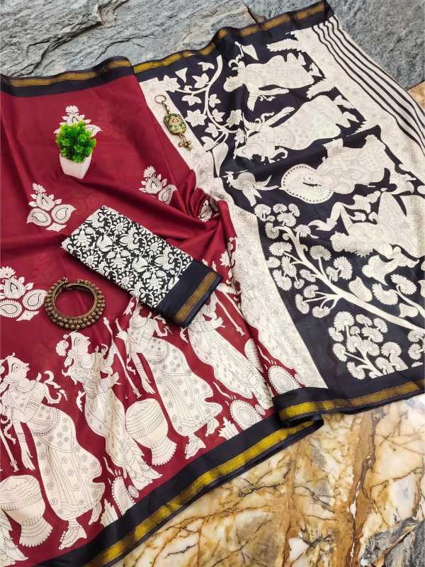 YNF Wholesale Heavy Maslin Cotton Zari Border Sarees RIN229 LIVA | Surat Manufacturer