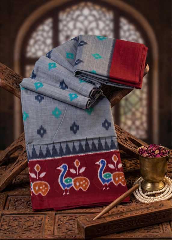 YNF Wholesale Cotton Ikkat Saree RIN229 Ton | Surat Manufacturer
