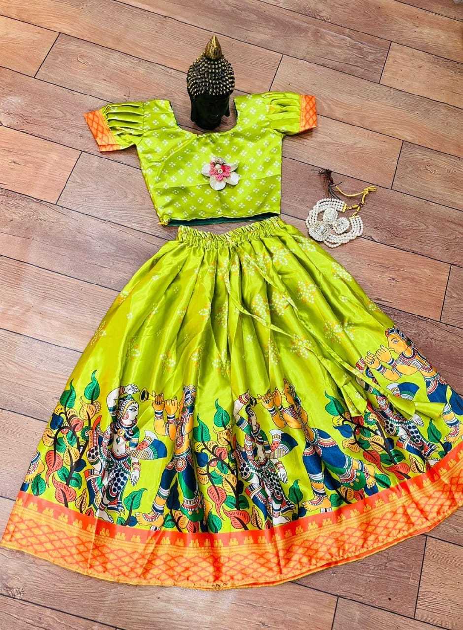 YNF Wholesale Satin Silk Kids Lehenga  | Surat Manufacturer