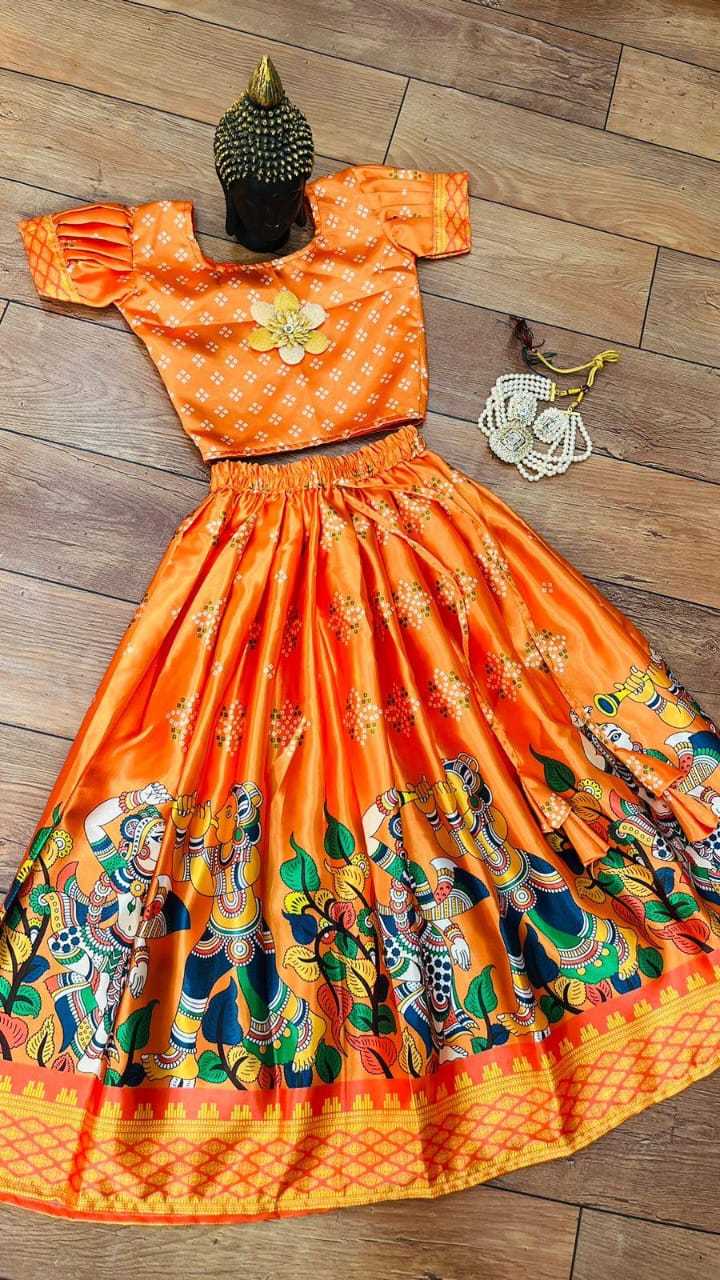YNF Wholesale Satin Silk Kids Lehenga  | Surat Manufacturer