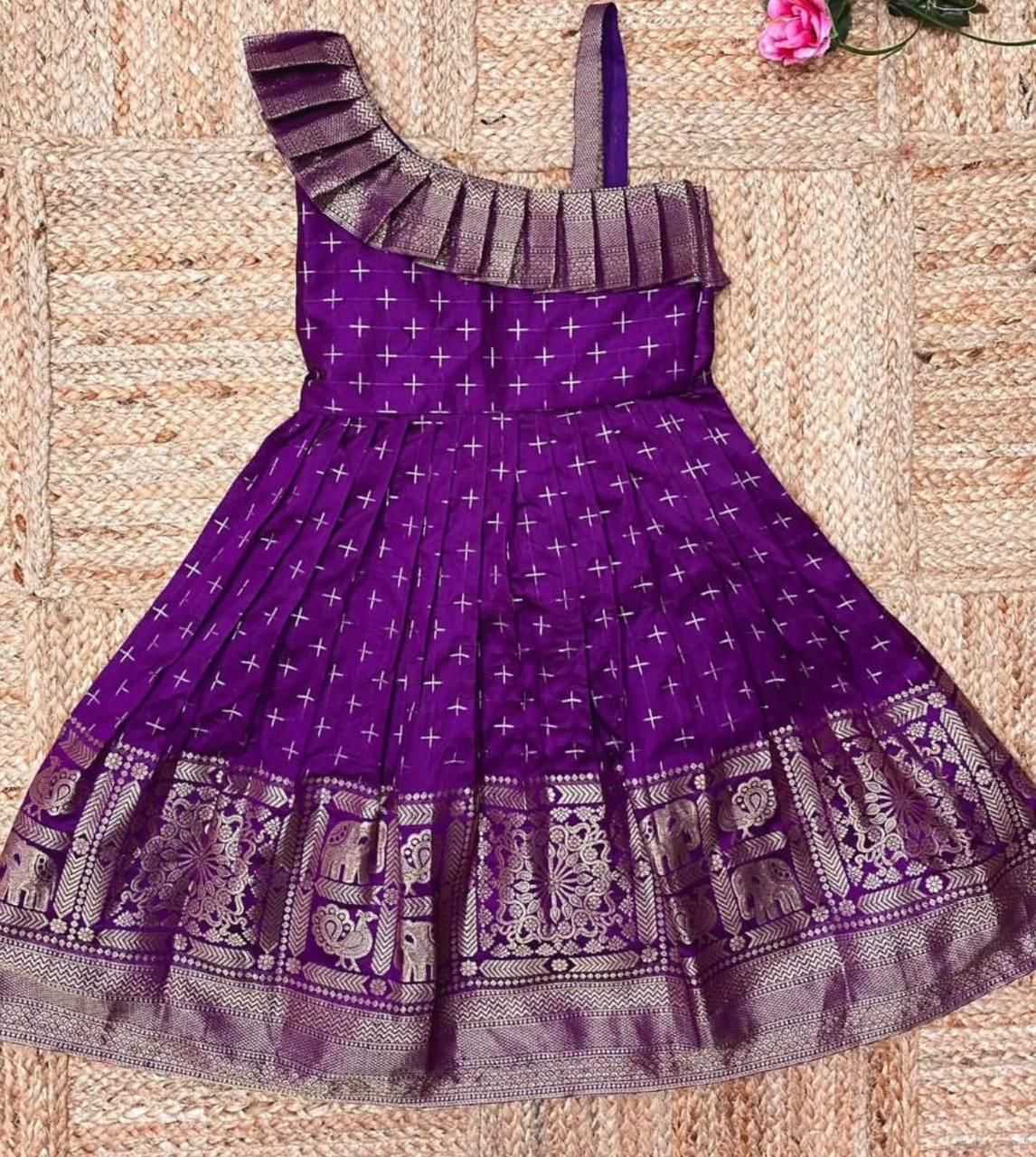 YNF Wholesale Jacquard Kids Gown  | Surat Manufacturer