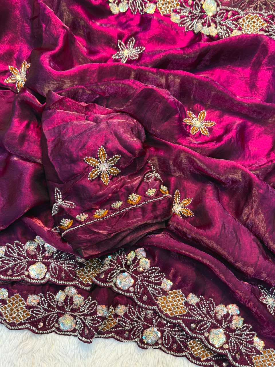 YNF Wholesale Space Silk Soft Silk Sarees | Surat Manufacturer