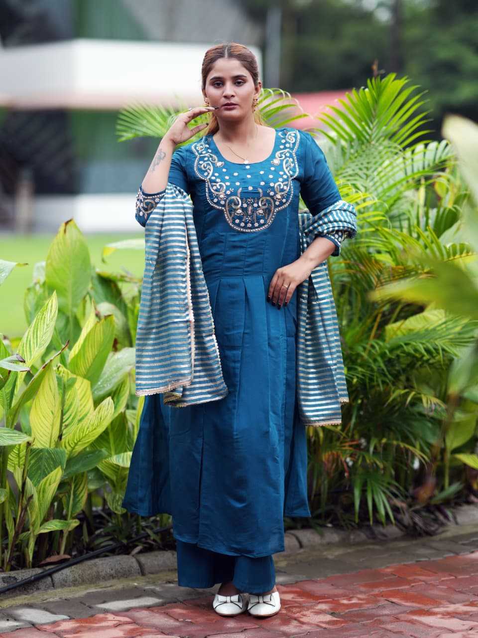 YNF Wholesale Chanderi Cotton Designer Kurtis KESH120 49 | Surat Manufacturer