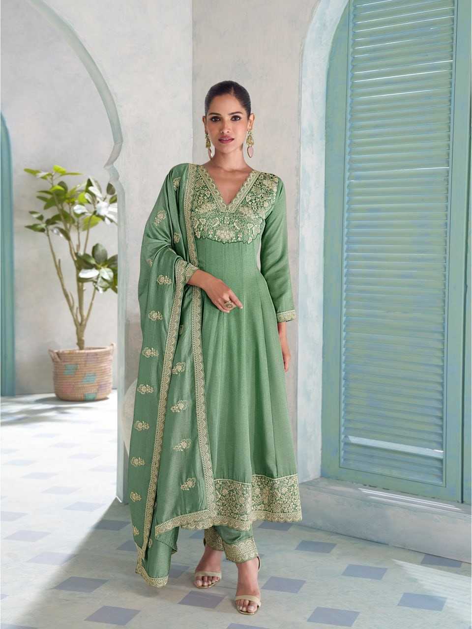 YNF Wholesale Premium Silk Embroidery Suits KESH129 10446A | Surat Manufacturer