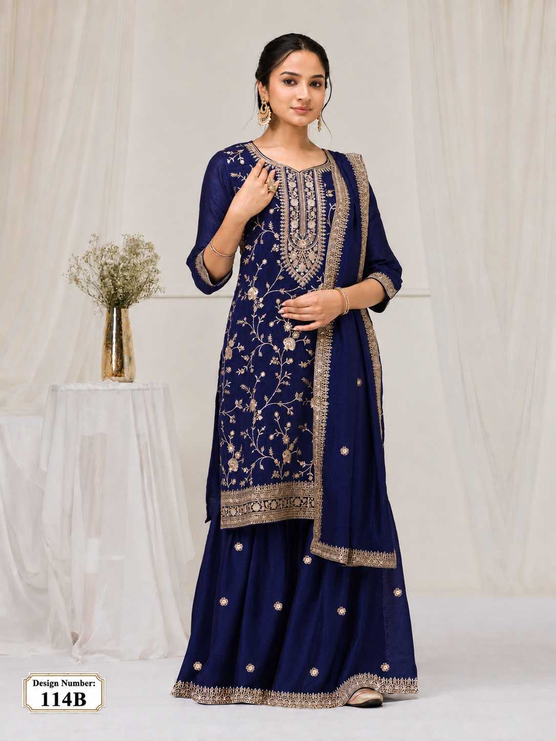 YNF Wholesale Faux Blooming Embroidery Suits KESH129 114 | Surat Manufacturer