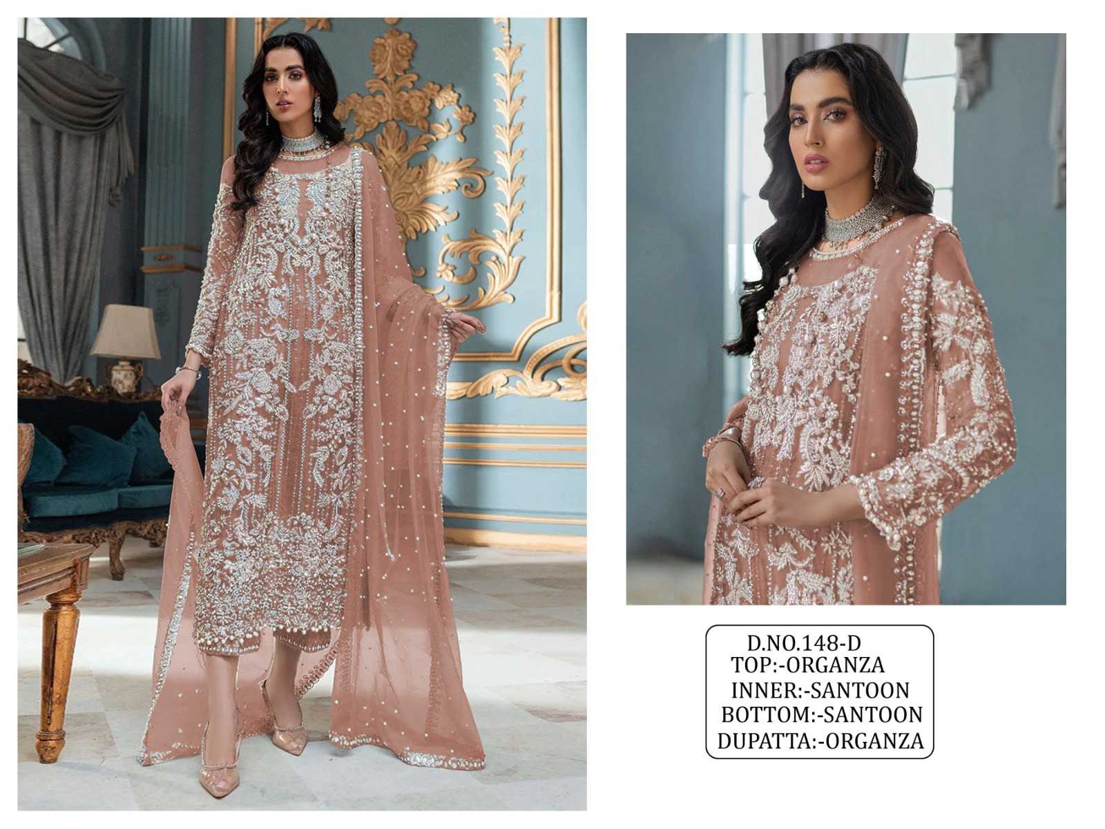 YNF Wholesale Organza Embroidery Suits KESH129 148 | Surat Manufacturer