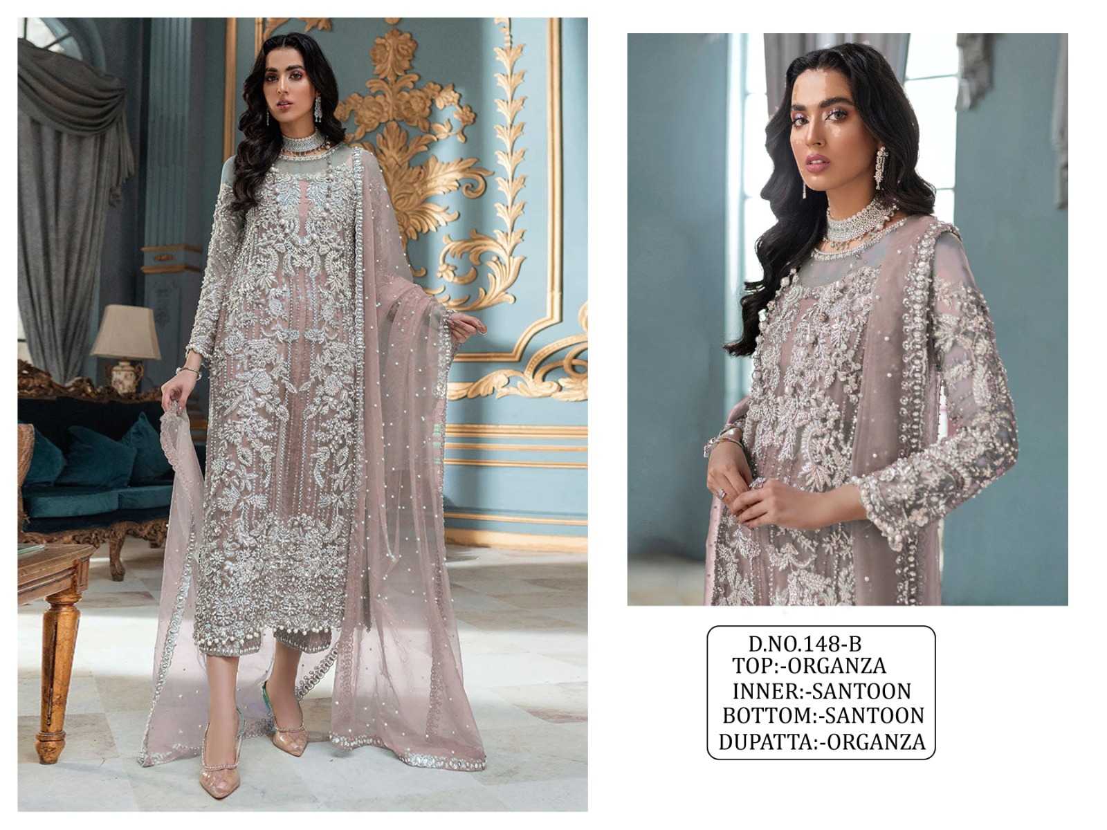 YNF Wholesale Organza Embroidery Suits KESH129 148 | Surat Manufacturer
