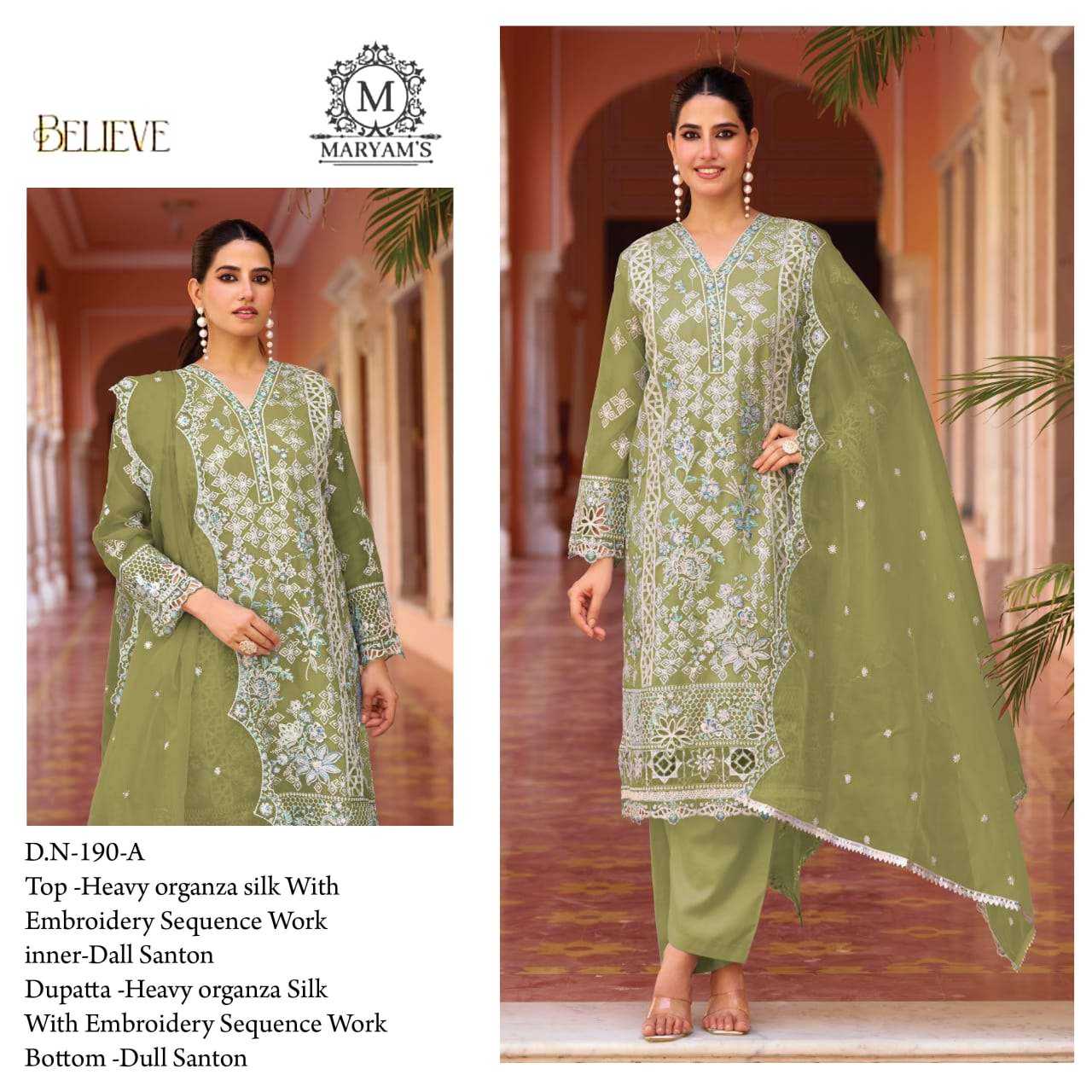 YNF Wholesale Organza Silk Embroidery Suits KESH129 190 | Surat Manufacturer