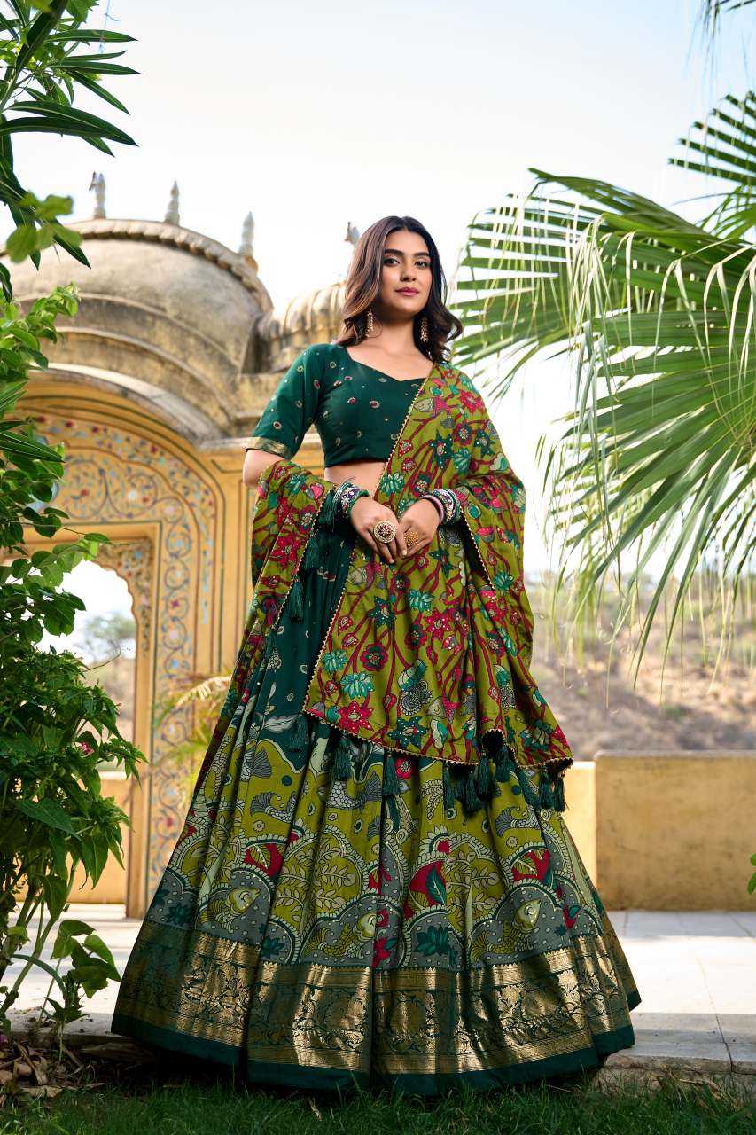 YNF Wholesale Tussar Silk Kalamkari Lehenga KESH134 1219 | Surat Manufacturer