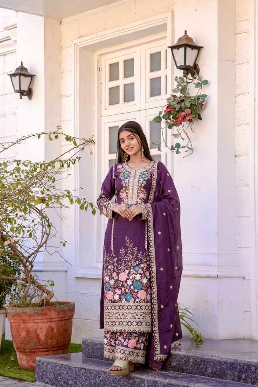YNF Wholesale Chinon Silk Embroidery Suits KESH141 140 | Surat Manufacturer