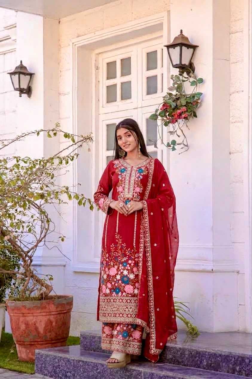 YNF Wholesale Chinon Silk Embroidery Suits KESH141 140 | Surat Manufacturer