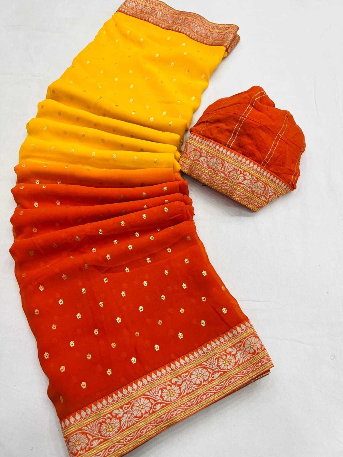 YNF Wholesale Georgette Printed Sarees KESH165 GINGER | Surat Manufacturer