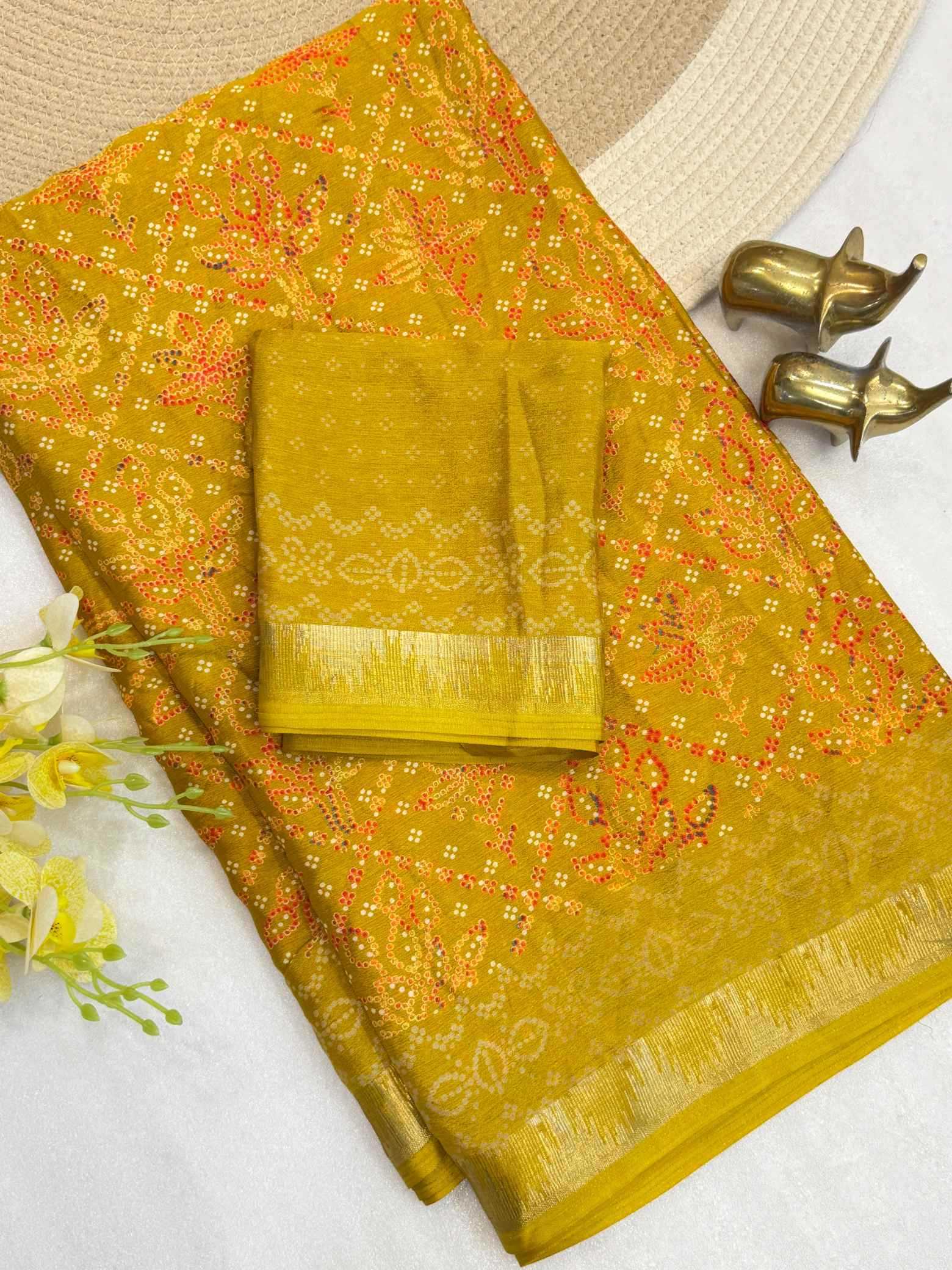 YNF Wholesale Chinon Silk Printed Silk Saree KESH187 Devanshi | Surat Manufacturer
