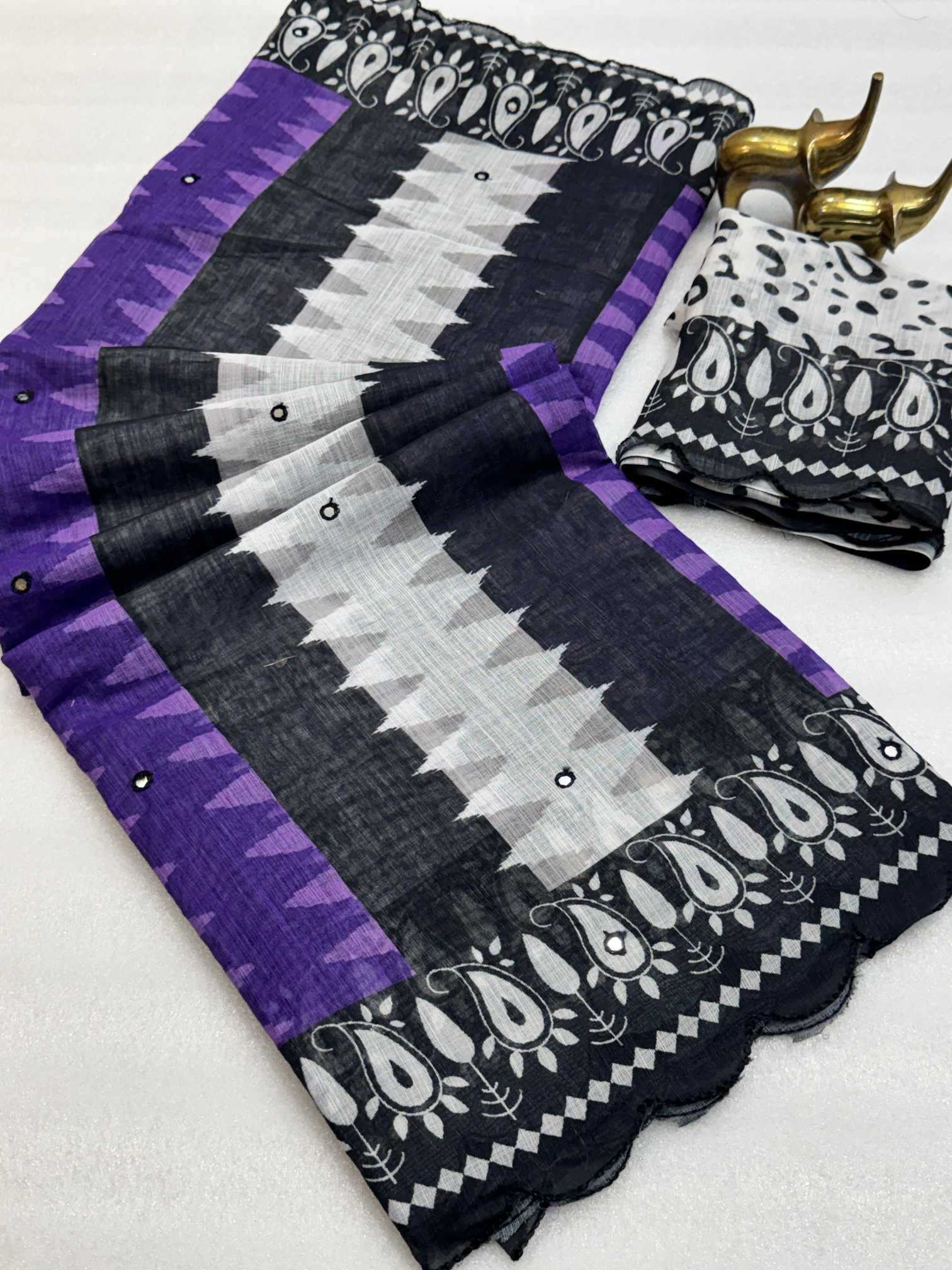 YNF Wholesale Cotton Cotton Linen Sarees KESH187 Gajraj | Surat Manufacturer
