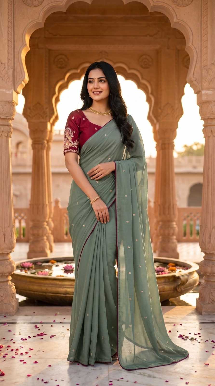 YNF Wholesale Chinon Sequence Sarees KESH202 02 | Surat Manufacturer
