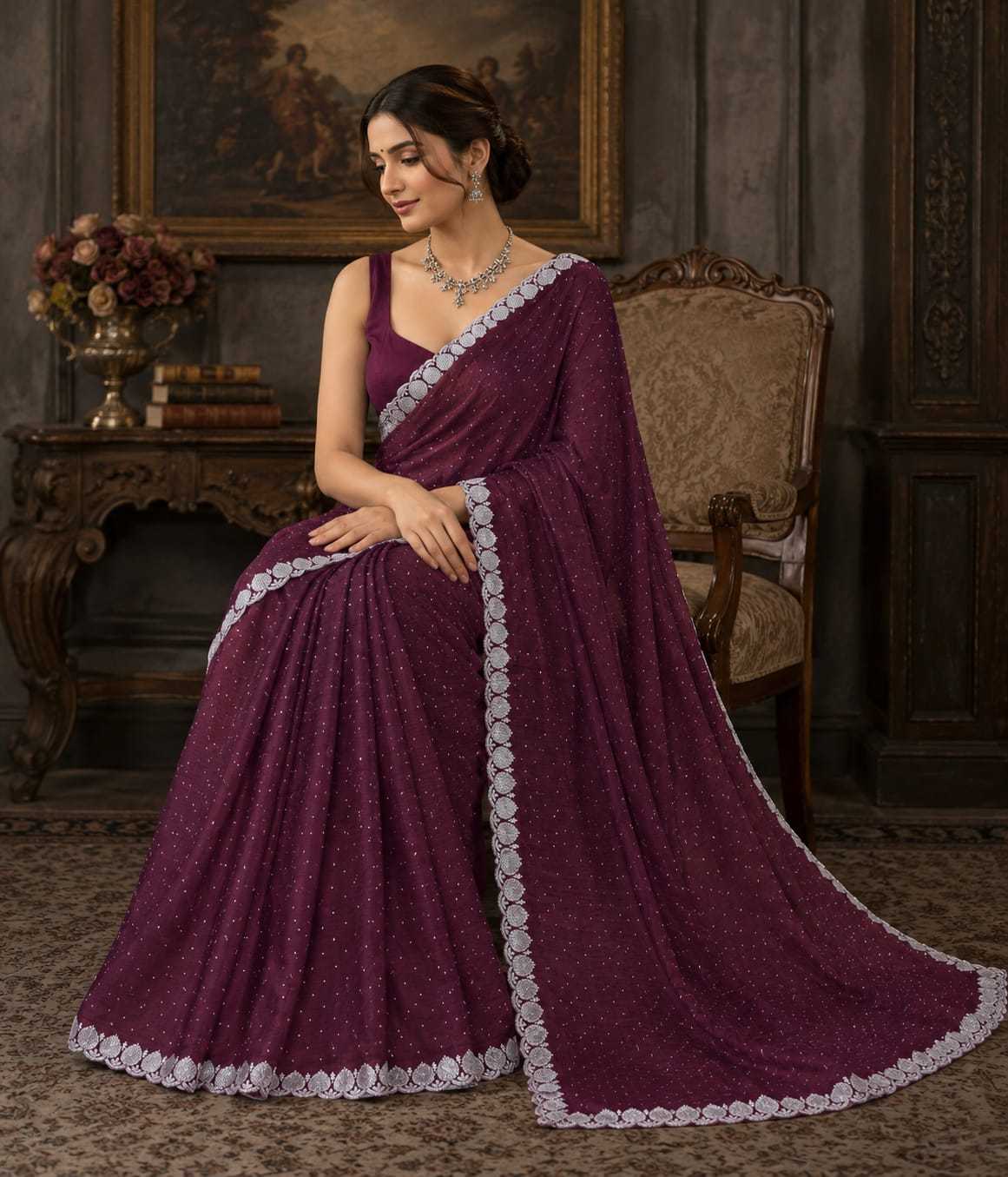 YNF Wholesale Chinon Designer Sarees KESH202 1 | Surat Manufacturer