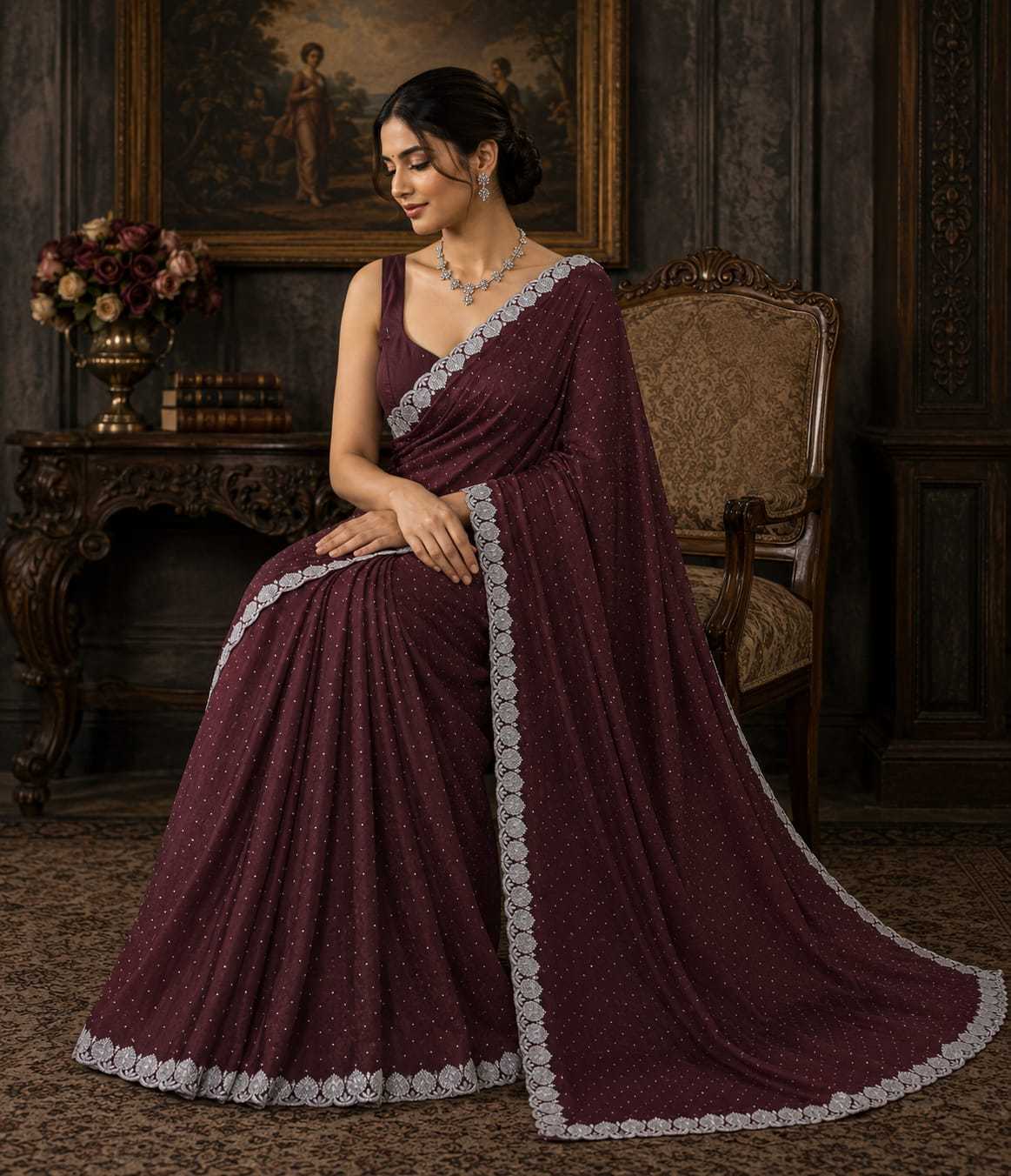 YNF Wholesale Chinon Designer Sarees KESH202 1 | Surat Manufacturer
