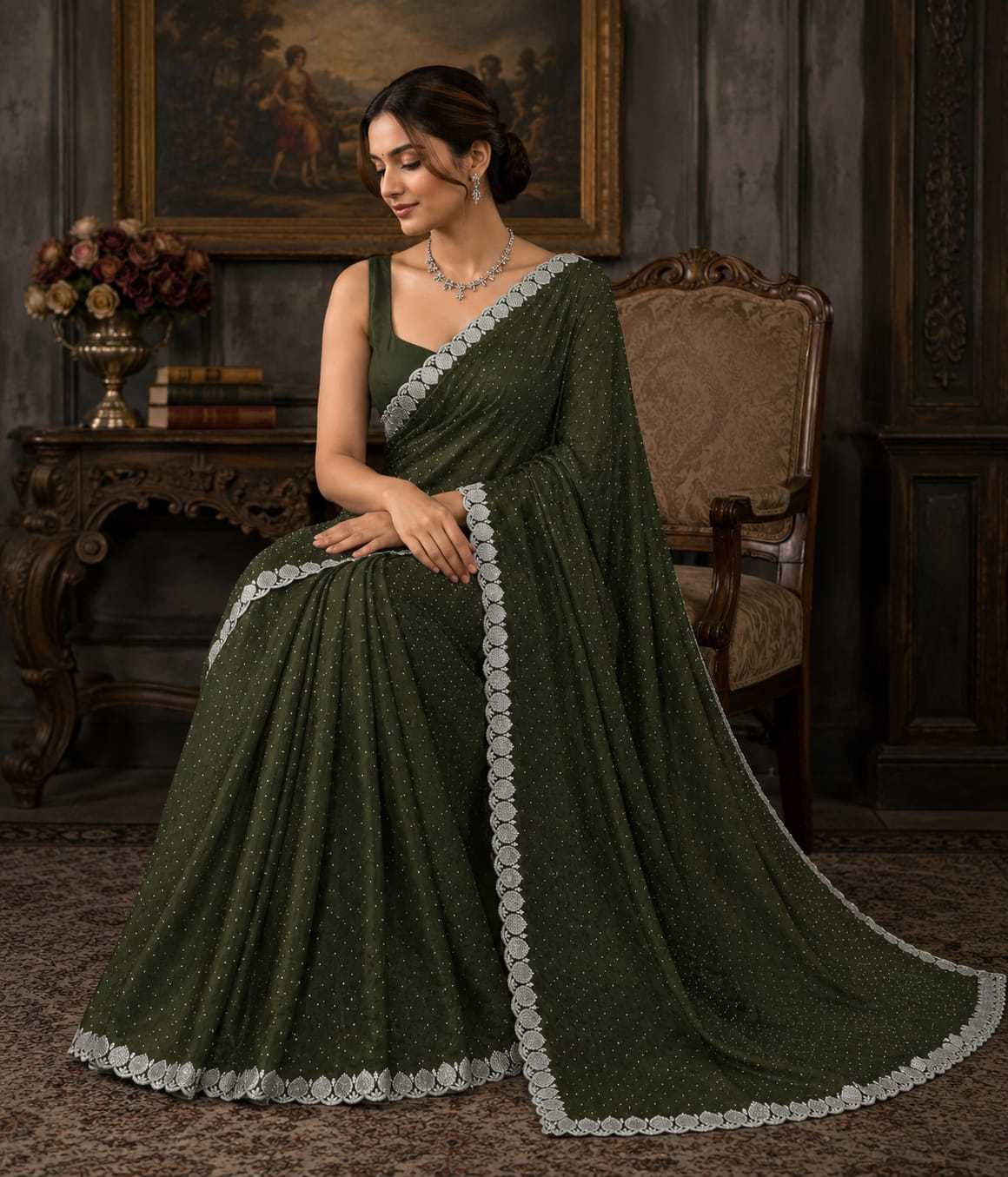 YNF Wholesale Chinon Designer Sarees KESH202 1 | Surat Manufacturer