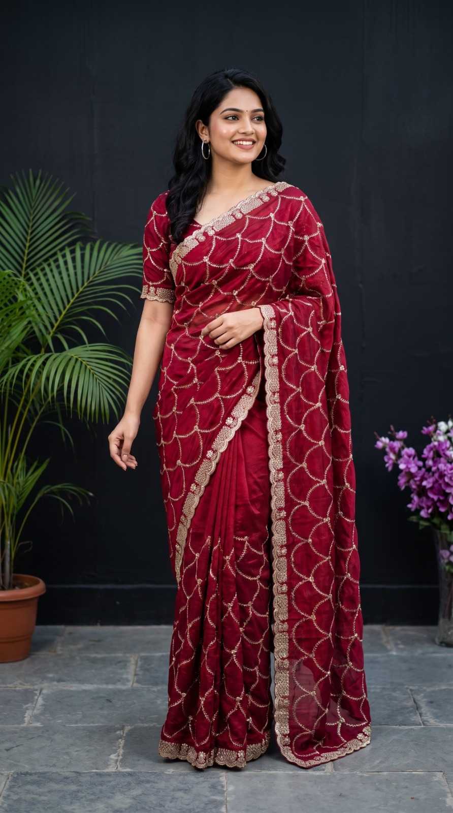 YNF Wholesale Satin Sequence Sarees KESH202 25 | Surat Manufacturer
